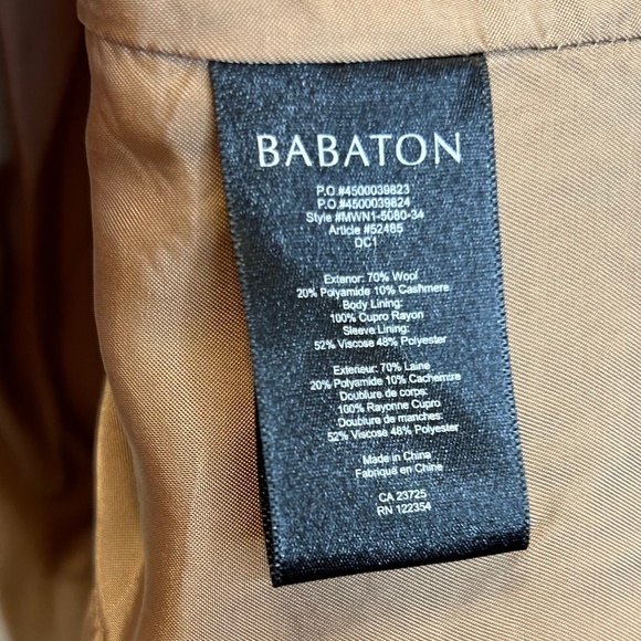 Babaton Camel Wool Peacoat | S - Picture 4 of 8